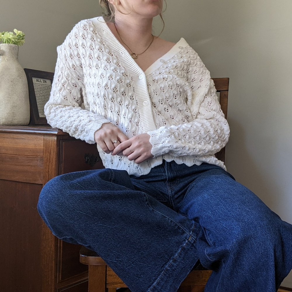 Vintage '60s Chunky Crochet Cardigan